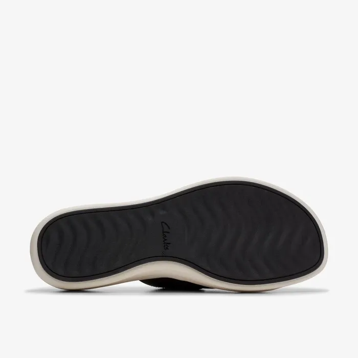 Drift Buckle Black Women Clarks Sandals and Flip Flops