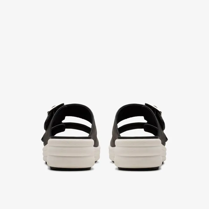Drift Buckle Black Women Clarks Sandals and Flip Flops