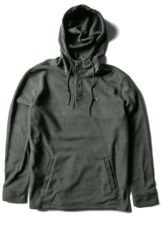 EcoZy Hooded Popover Vintage Green Men Vissla Fleece and Hoodies