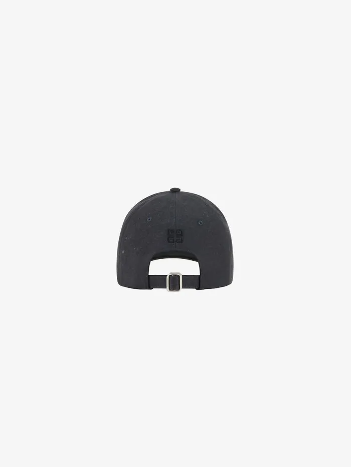 Embroidered Cap In Cotton Grey Mix Men Givenchy Beanies and Caps