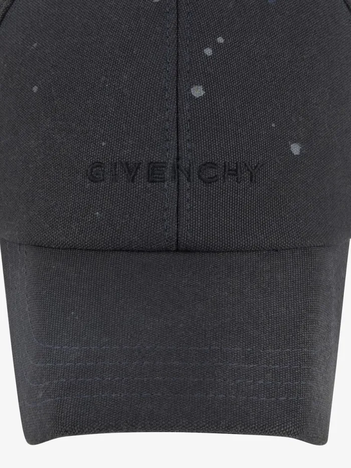 Embroidered Cap In Cotton Grey Mix Men Givenchy Beanies and Caps