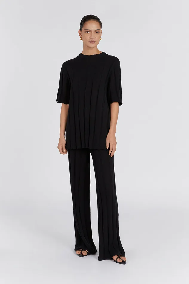 EMERY BLACK WIDE LEG PANT Women DISSH Pants