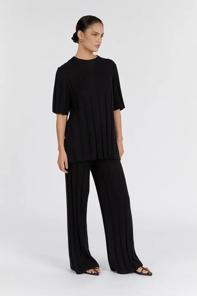 EMERY BLACK WIDE LEG PANT Women DISSH Pants