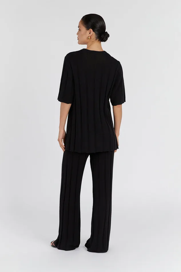 EMERY BLACK WIDE LEG PANT Women DISSH Pants