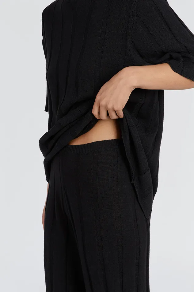 EMERY BLACK WIDE LEG PANT Women DISSH Pants