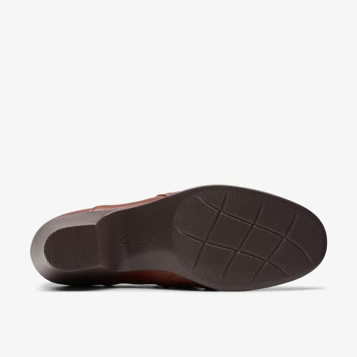 Emily 2 Cove British Tan Leather Women Clarks Heels and Pumps