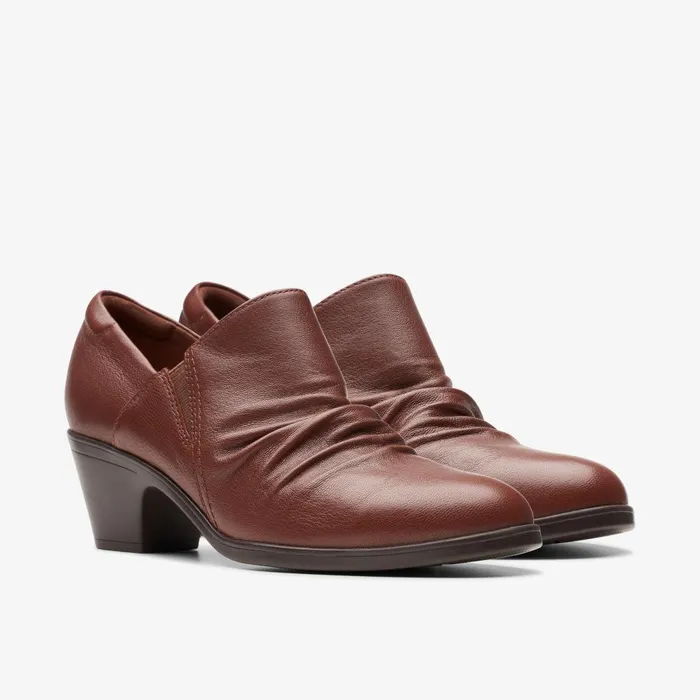 Emily 2 Cove British Tan Leather Women Clarks Heels and Pumps