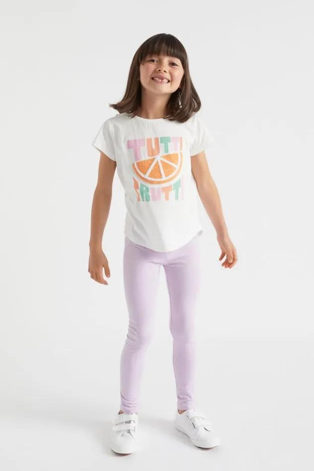 Essentials Girl Seed Heritage Basic Legging Orchid