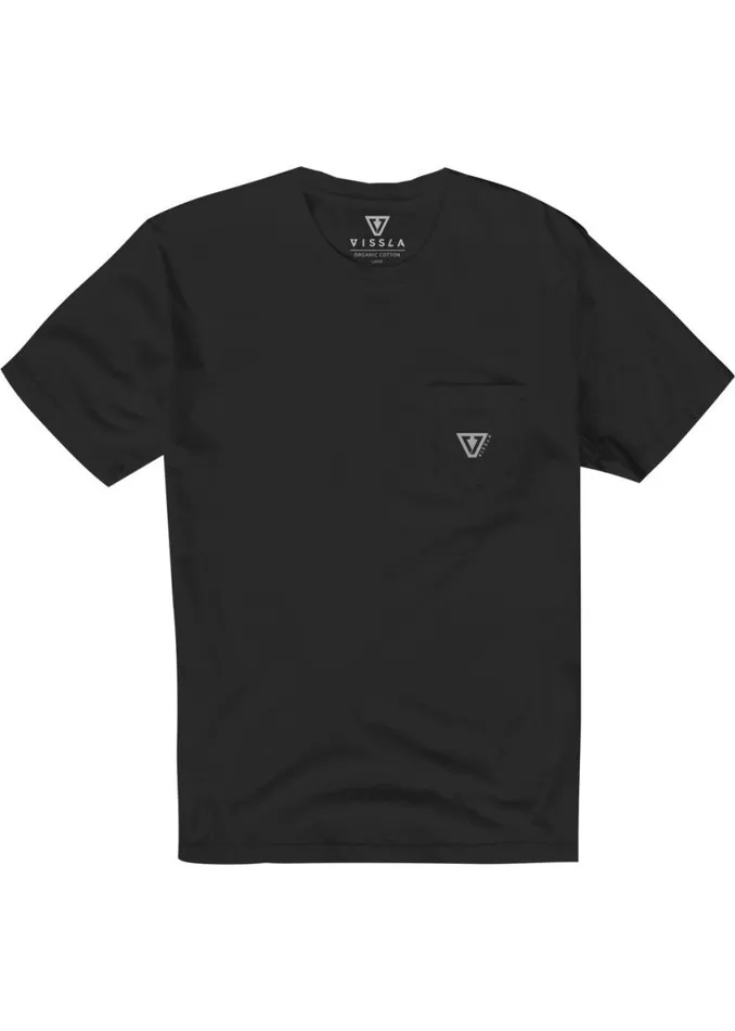 Established Premium Pkt Tee Black Men Vissla Tees