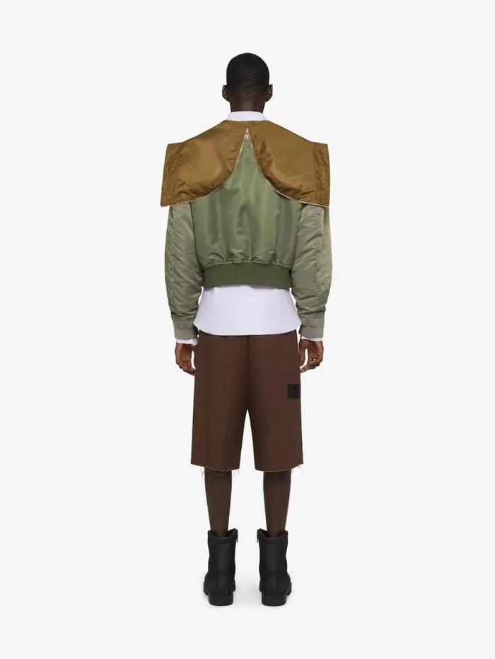 Extra Wide Chino Bermuda Shorts In Canvas Brown Men Givenchy Pants and Shorts