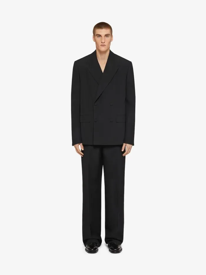 Extra Wide Pants In Wool Black Men Givenchy Pants and Shorts