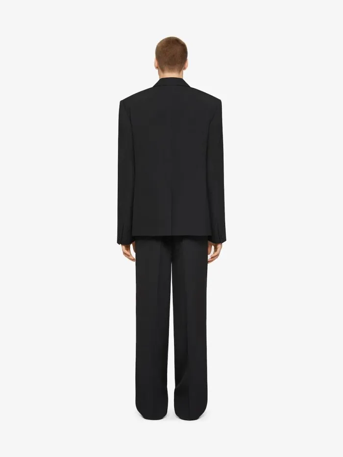 Extra Wide Pants In Wool Black Men Givenchy Pants and Shorts