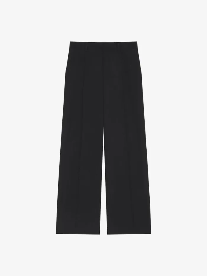 Extra Wide Pants In Wool Black Men Givenchy Pants and Shorts