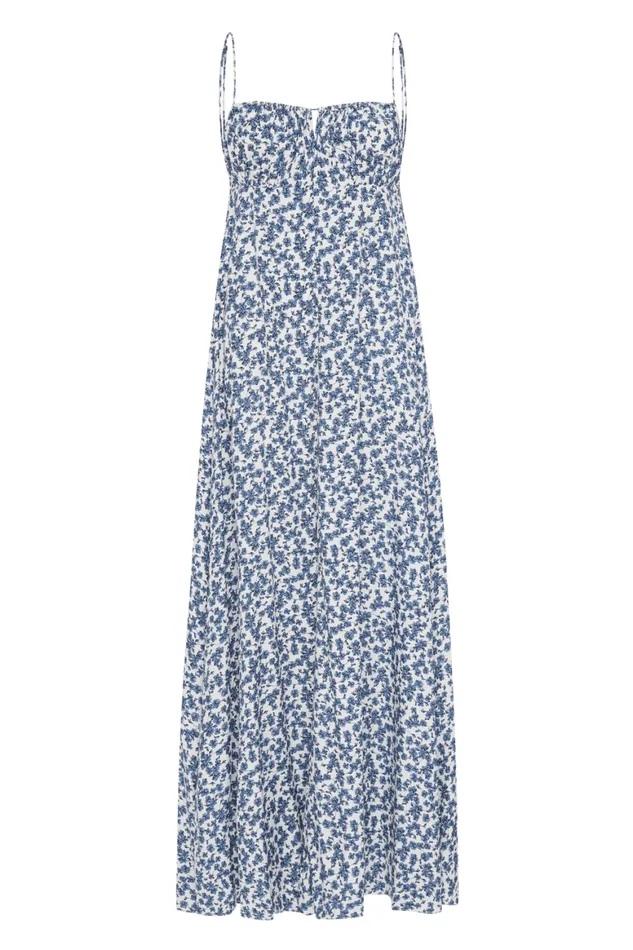 Faithfull The Brand Dresses Anessa Maxi Dress Leilani Mid Blue 8211 Women Faithfull The Brand Dresses Anessa Maxi Dress Leilani Mid Blue 8211 Women