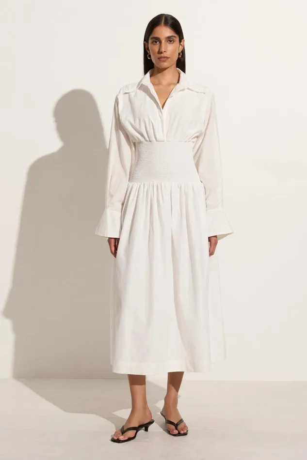 Faithfull The Brand Dresses Cervo Midi Dress White 8211 Women