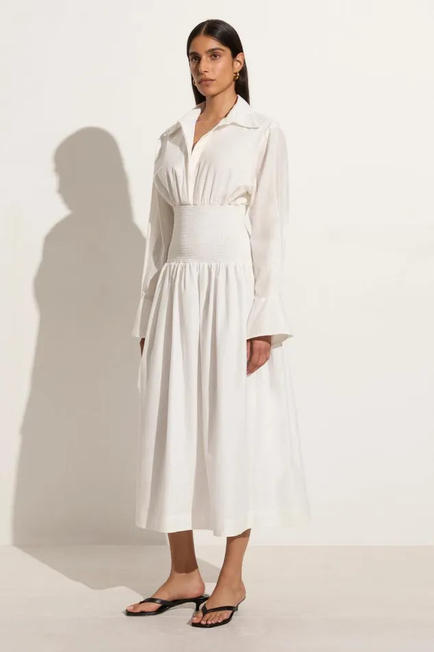 Faithfull The Brand Dresses Cervo Midi Dress White 8211 Women Faithfull The Brand Dresses Cervo Midi Dress White 8211 Women