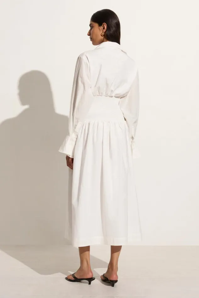Faithfull The Brand Dresses Cervo Midi Dress White 8211 Women Faithfull The Brand Dresses Cervo Midi Dress White 8211 Women