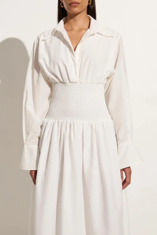 Faithfull The Brand Dresses Cervo Midi Dress White 8211 Women Faithfull The Brand Dresses Cervo Midi Dress White 8211 Women