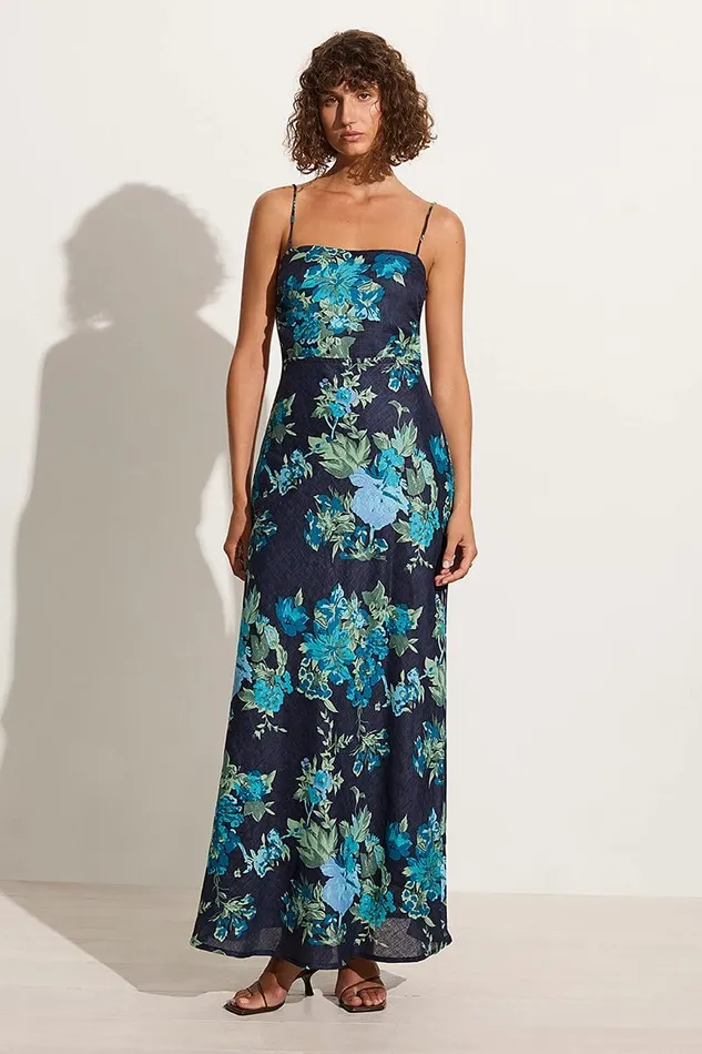 Faithfull The Brand Dresses Garcia Maxi Dress Escala Floral Navy 8211 Final Sale 8211 Women Faithfull The Brand Dresses Garcia Maxi Dress Escala Floral Navy 8211 Final Sale 8211 Women