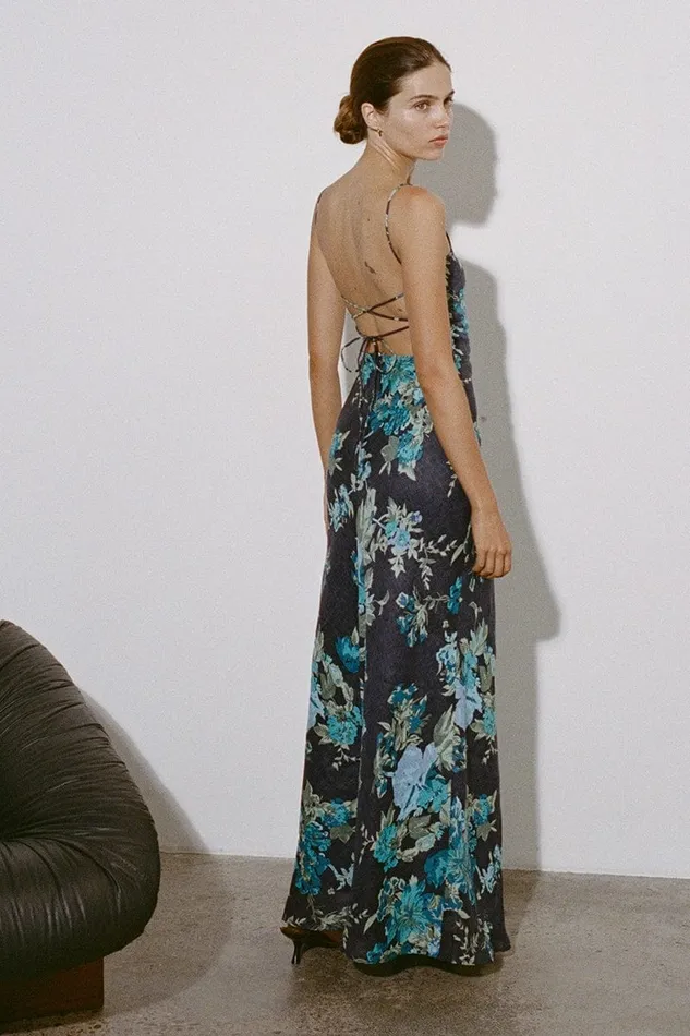 Faithfull The Brand Dresses Garcia Maxi Dress Escala Floral Navy 8211 Final Sale 8211 Women Faithfull The Brand Dresses Garcia Maxi Dress Escala Floral Navy 8211 Final Sale 8211 Women