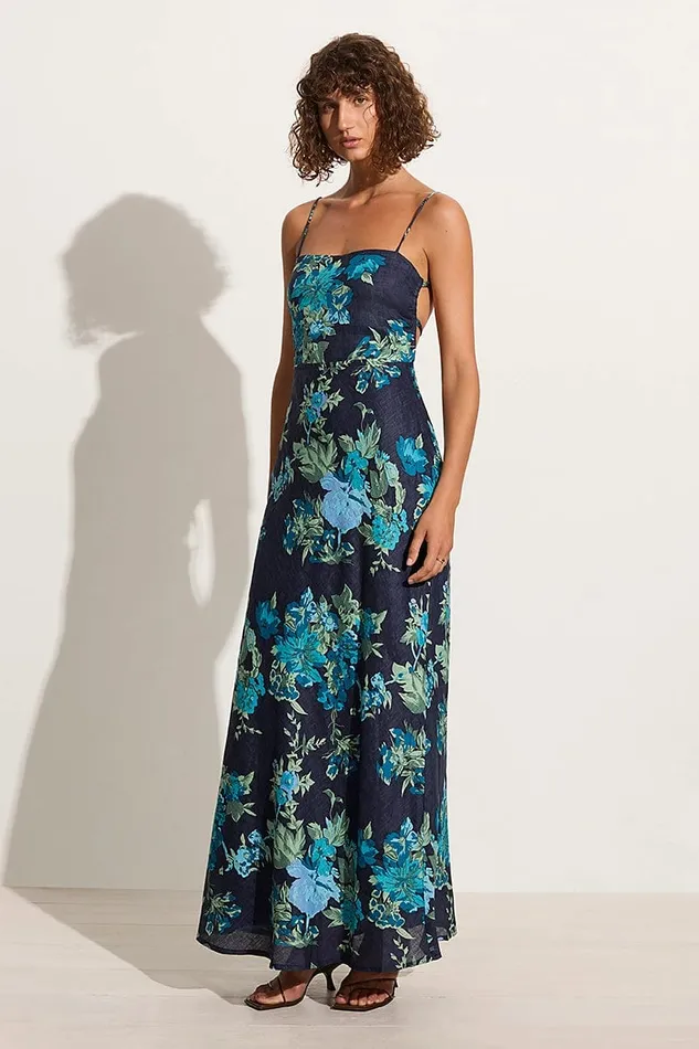 Faithfull The Brand Dresses Garcia Maxi Dress Escala Floral Navy 8211 Final Sale 8211 Women Faithfull The Brand Dresses Garcia Maxi Dress Escala Floral Navy 8211 Final Sale 8211 Women