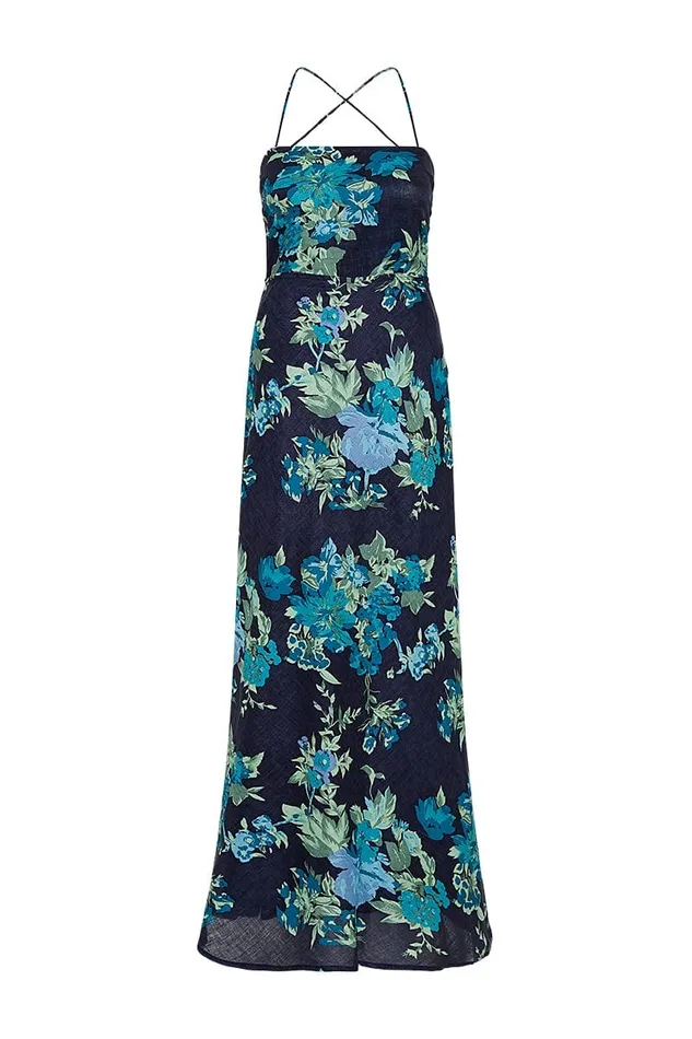 Faithfull The Brand Dresses Garcia Maxi Dress Escala Floral Navy 8211 Final Sale 8211 Women Faithfull The Brand Dresses Garcia Maxi Dress Escala Floral Navy 8211 Final Sale 8211 Women