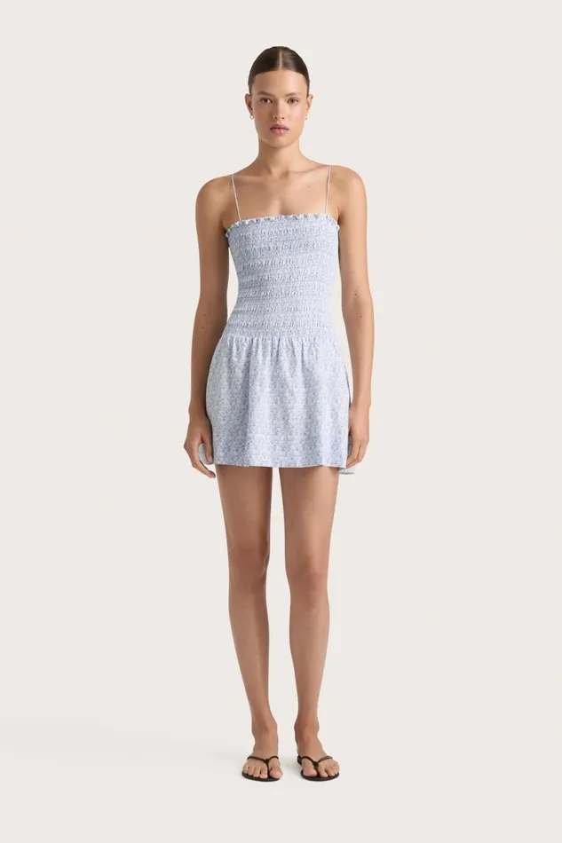 Faithfull The Brand Dresses Geriba Mini Dress Leilani Mid Blue 8211 Women