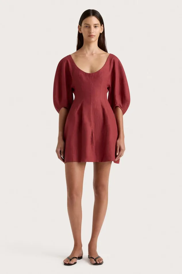 Faithfull The Brand Dresses Raynara Mini Dress Wine 8211 Women