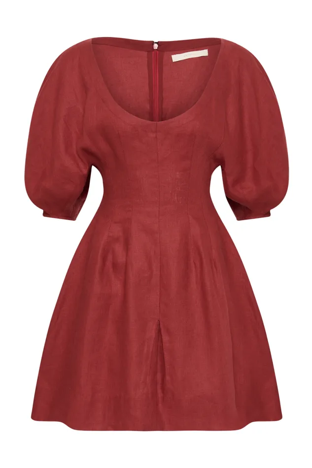 Faithfull The Brand Dresses Raynara Mini Dress Wine 8211 Women Faithfull The Brand Dresses Raynara Mini Dress Wine 8211 Women