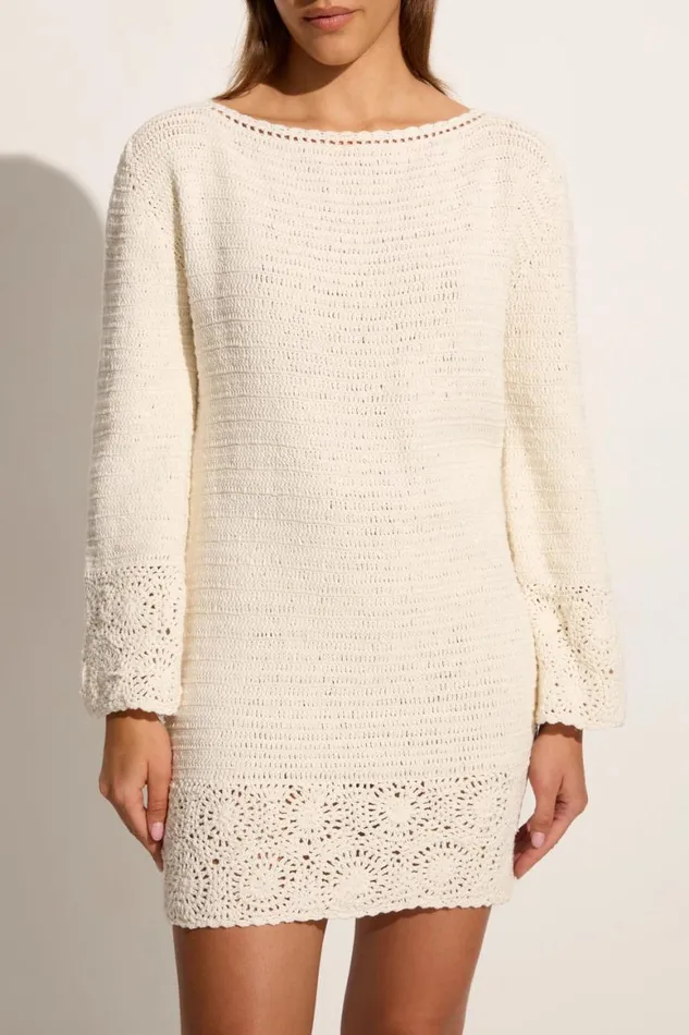 Faithfull The Brand Dresses Ruia Handmade Crochet Dress Off White 8211 Women Faithfull The Brand Dresses Ruia Handmade Crochet Dress Off White 8211 Women