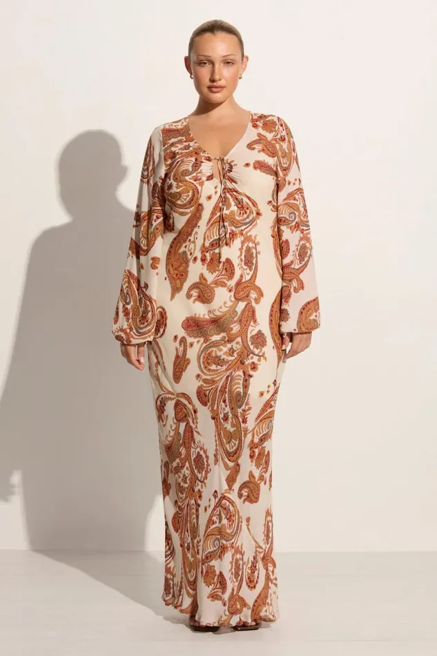 Faithfull The Brand Dresses Santos Maxi Dress Alessia Paisley 8211 Final Sale 8211 Women Faithfull The Brand Dresses Santos Maxi Dress Alessia Paisley 8211 Final Sale 8211 Women