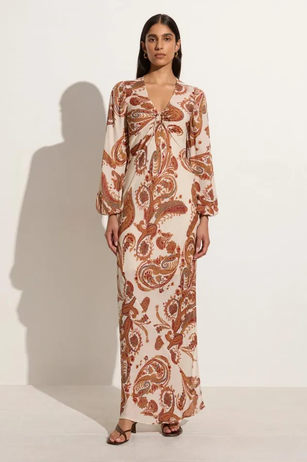 Faithfull The Brand Dresses Santos Maxi Dress Alessia Paisley 8211 Final Sale 8211 Women Faithfull The Brand Dresses Santos Maxi Dress Alessia Paisley 8211 Final Sale 8211 Women