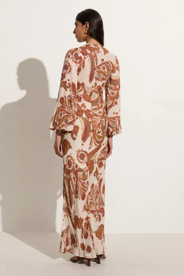 Faithfull The Brand Dresses Santos Maxi Dress Alessia Paisley 8211 Final Sale 8211 Women Faithfull The Brand Dresses Santos Maxi Dress Alessia Paisley 8211 Final Sale 8211 Women