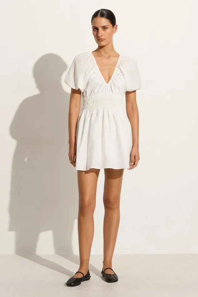 Faithfull The Brand Mini Dresses Salone Mini Dress White 8211 Women