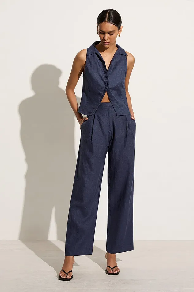 Faithfull The Brand Pants Cedros Pant Slate 8211 Final Sale 8211 Women