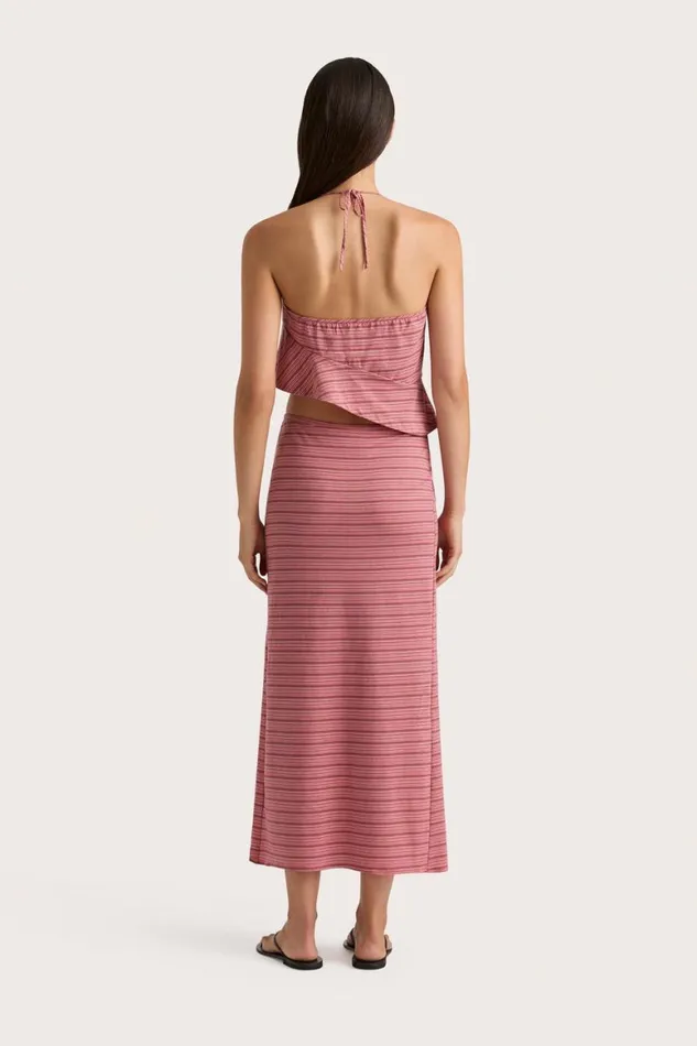 Faithfull The Brand Skirts and Shorts Maceio Midi Skirt Vermillion Stripe 8211 Women Faithfull The Brand Skirts and Shorts Maceio Midi Skirt Vermillion Stripe 8211 Women