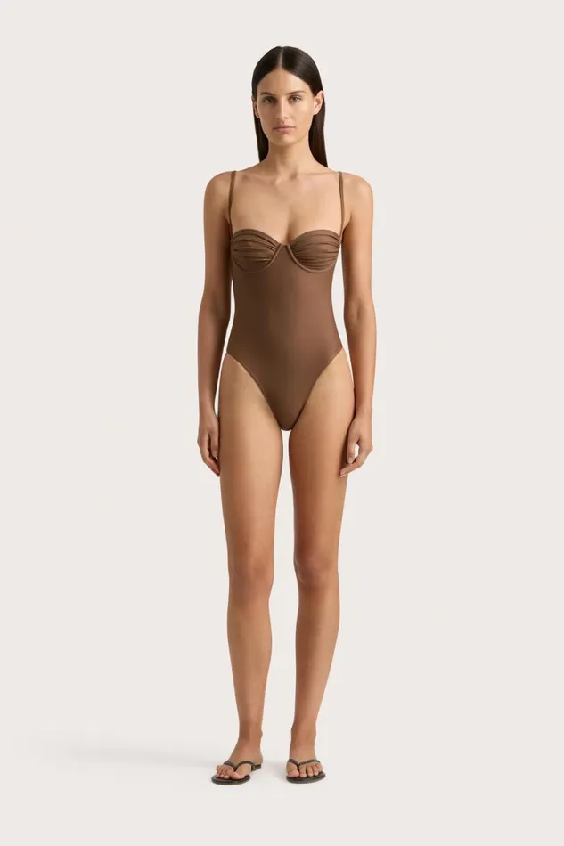 Faithfull The Brand Swim Gabriela One Piece Cocoa 8211 Women