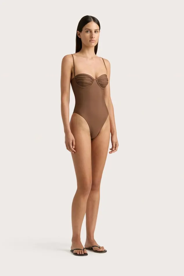 Faithfull The Brand Swim Gabriela One Piece Cocoa 8211 Women Faithfull The Brand Swim Gabriela One Piece Cocoa 8211 Women