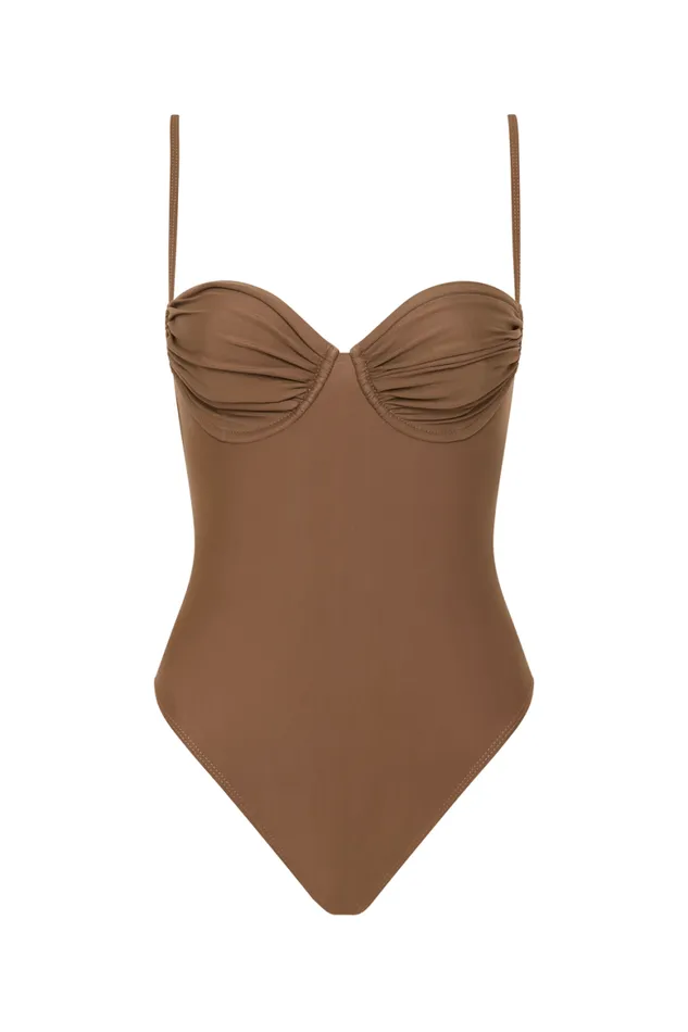 Faithfull The Brand Swim Gabriela One Piece Cocoa 8211 Women Faithfull The Brand Swim Gabriela One Piece Cocoa 8211 Women