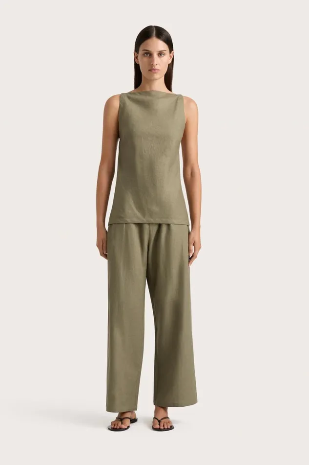 Faithfull The Brand Tops Antibes Top Khaki 8211 Women