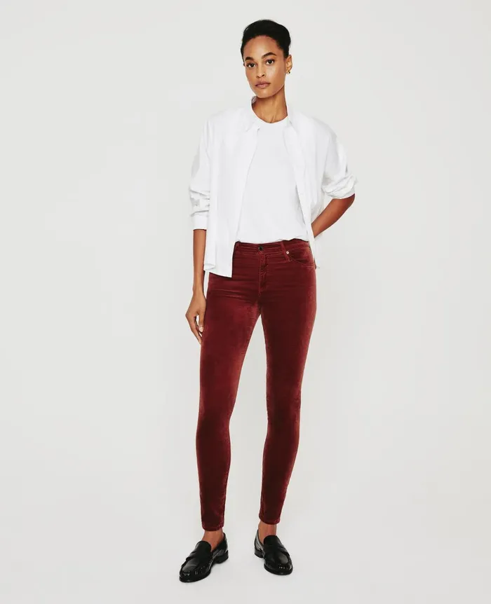 Farrah Skinny Dark Sangria Women AG Jeans Pants