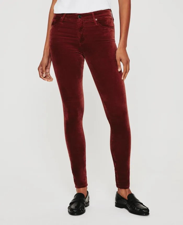 Farrah Skinny Dark Sangria Women AG Jeans Pants Farrah Skinny Dark Sangria Women AG Jeans Pants