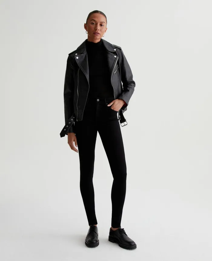 Farrah Skinny Super Black Women AG Jeans Denim