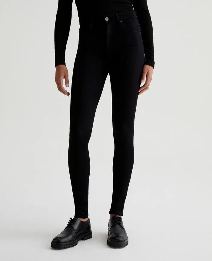 Farrah Skinny Super Black Women AG Jeans Denim Farrah Skinny Super Black Women AG Jeans Denim