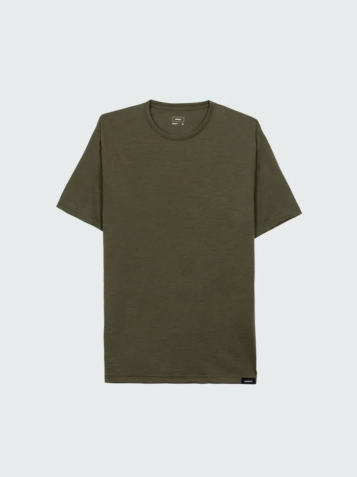 Finisterre Base Layers and Underwear Men Seeker Merino TShirt Olive