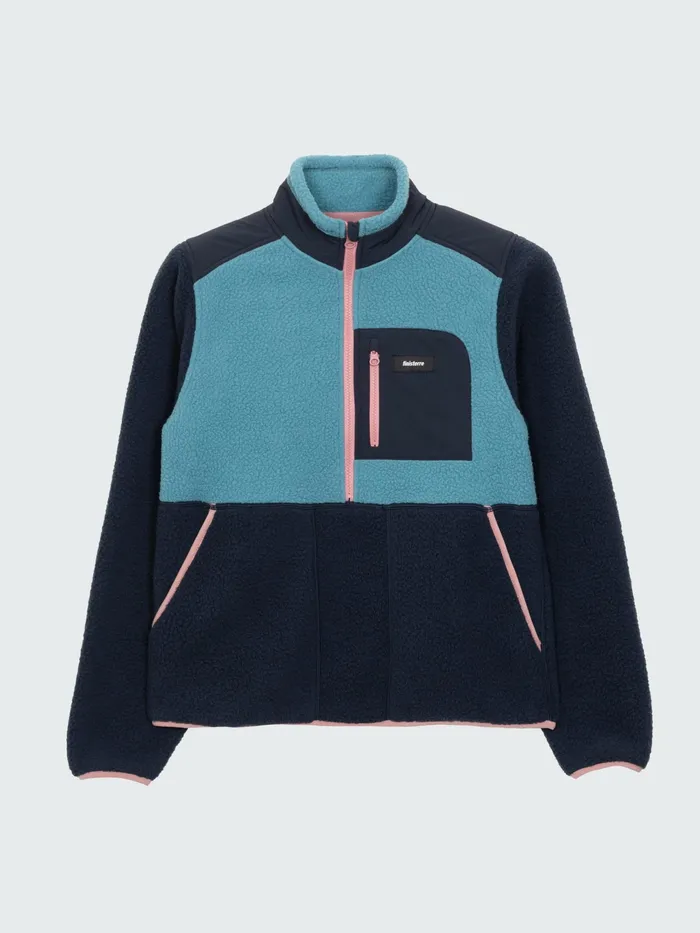 Finisterre Fleece Women Bolster 14 Zip Fleece Navyocean Stormheather Mist