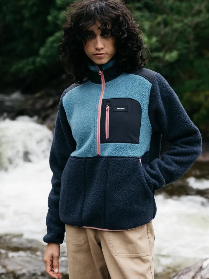 Finisterre Fleece Women Bolster 14 Zip Fleece Navyocean Stormheather Mist