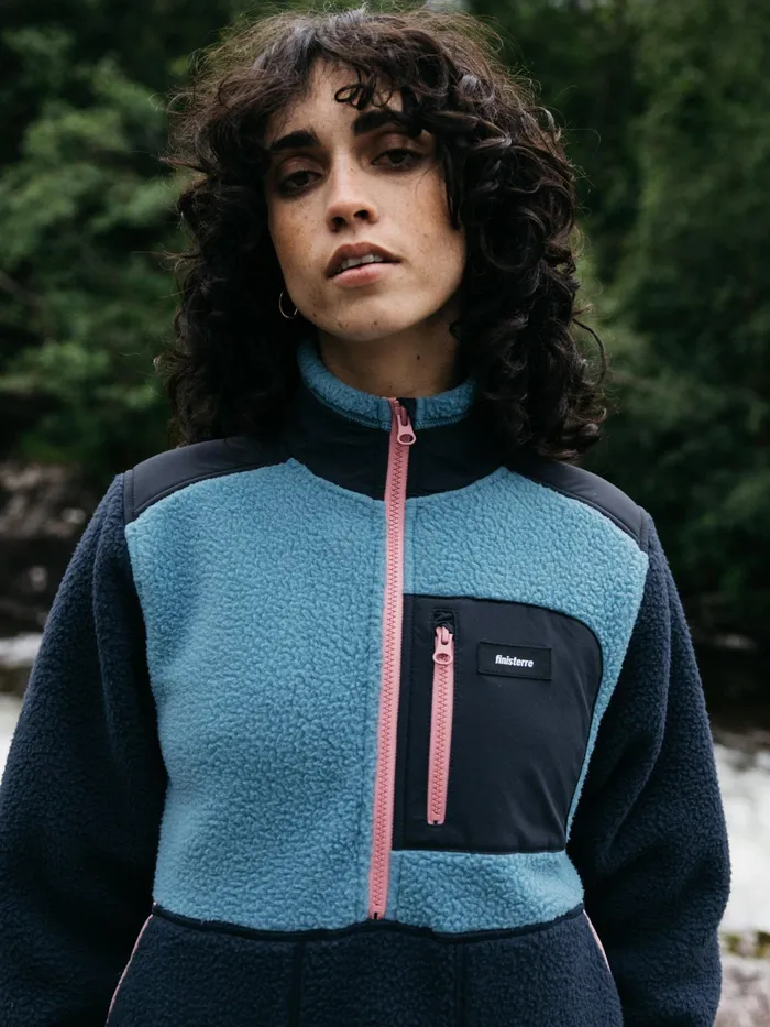 Finisterre Fleece Women Bolster 14 Zip Fleece Navyocean Stormheather Mist