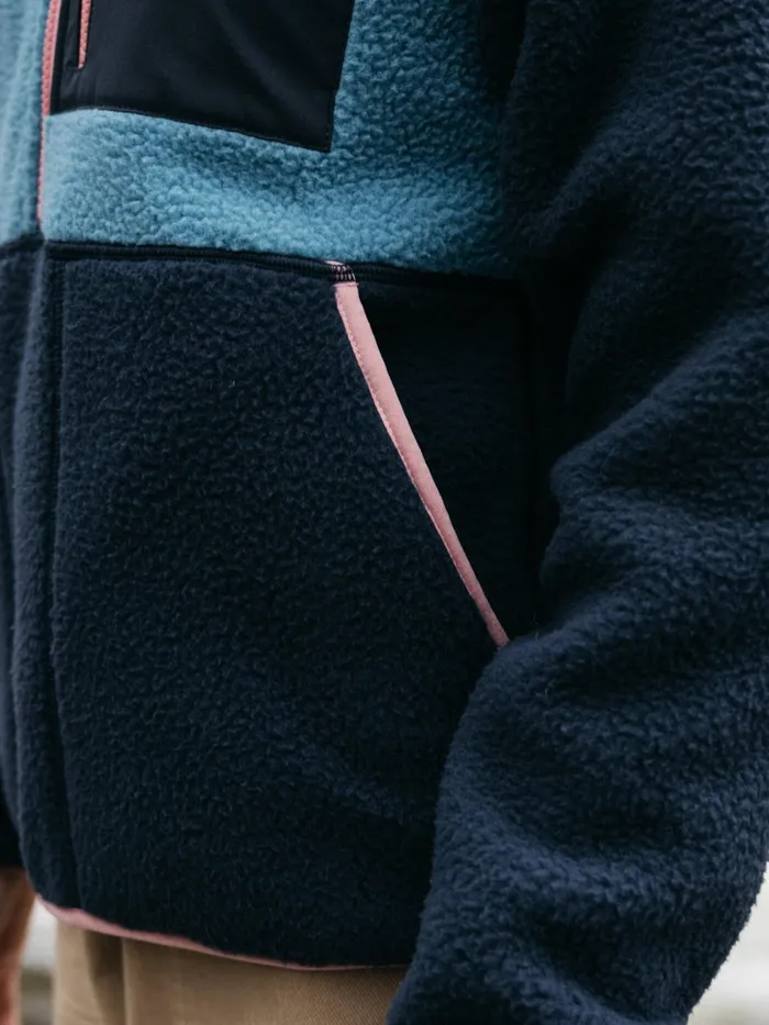 Finisterre Fleece Women Bolster 14 Zip Fleece Navyocean Stormheather Mist