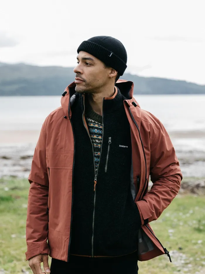 Finisterre Jackets and Coats Men Stormbird Waterproof Jacket Dark Rosewood